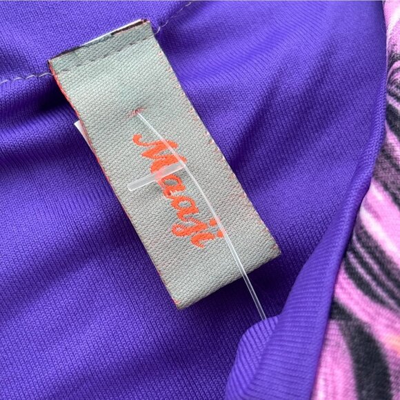 NWT MAAJI Lady Violet Reversible Bikini Bottoms Sz L Tropical Leaf Print Purple - Picture 7 of 9